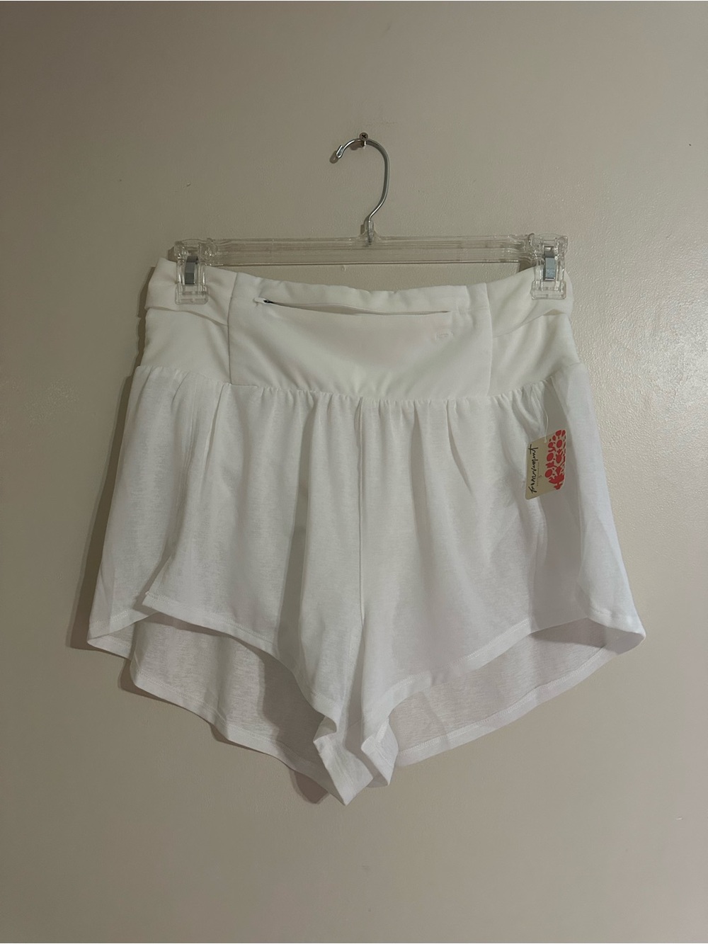 Free People White Skort-Style Athletic Shorts